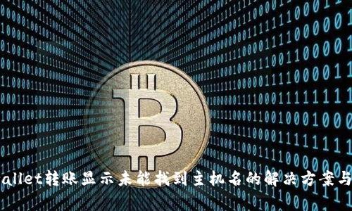 bilititpwallet转账显示未能找到主机名的解决方案与常见问题