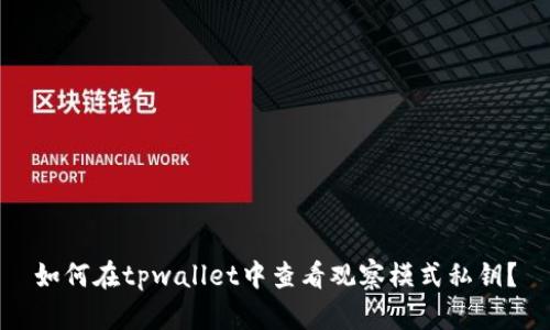 如何在tpwallet中查看观察模式私钥？